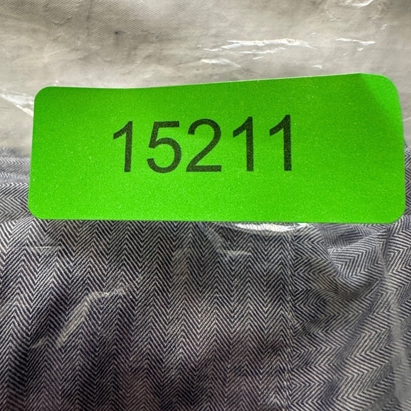 Lands' End Men's Bluish-Gray Herringbone Long Sleeve Button Up Shirt Size 17-33‎ - Picture 13 of 13